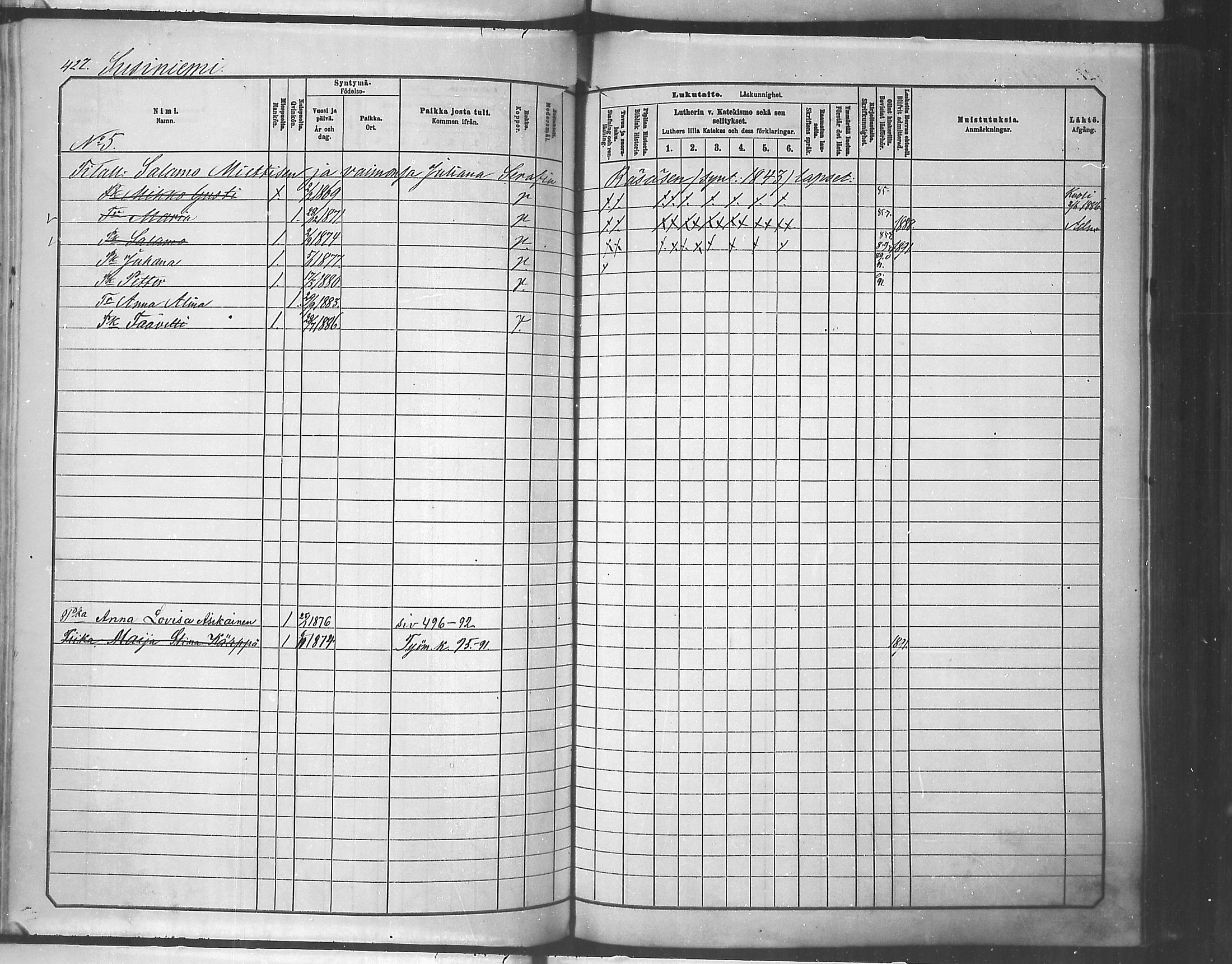 [ ../kirjat/Kirkonkirjat/tuusniemi/lastenkirja_1881-1890_mko105-126/kuvat/427.jpg ]