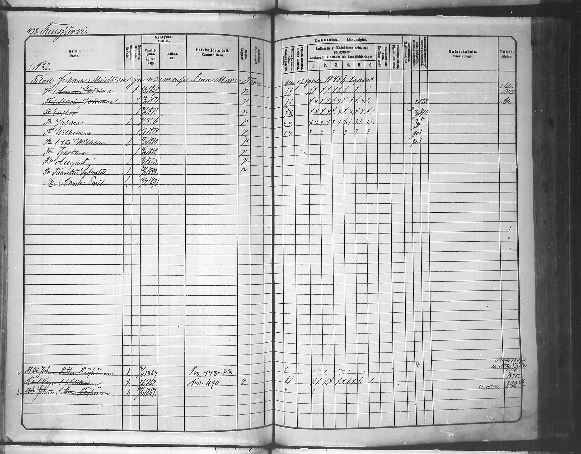 [ ../kirjat/Kirkonkirjat/tuusniemi/lastenkirja_1881-1890_mko105-126/kuvat/498.jpg ]