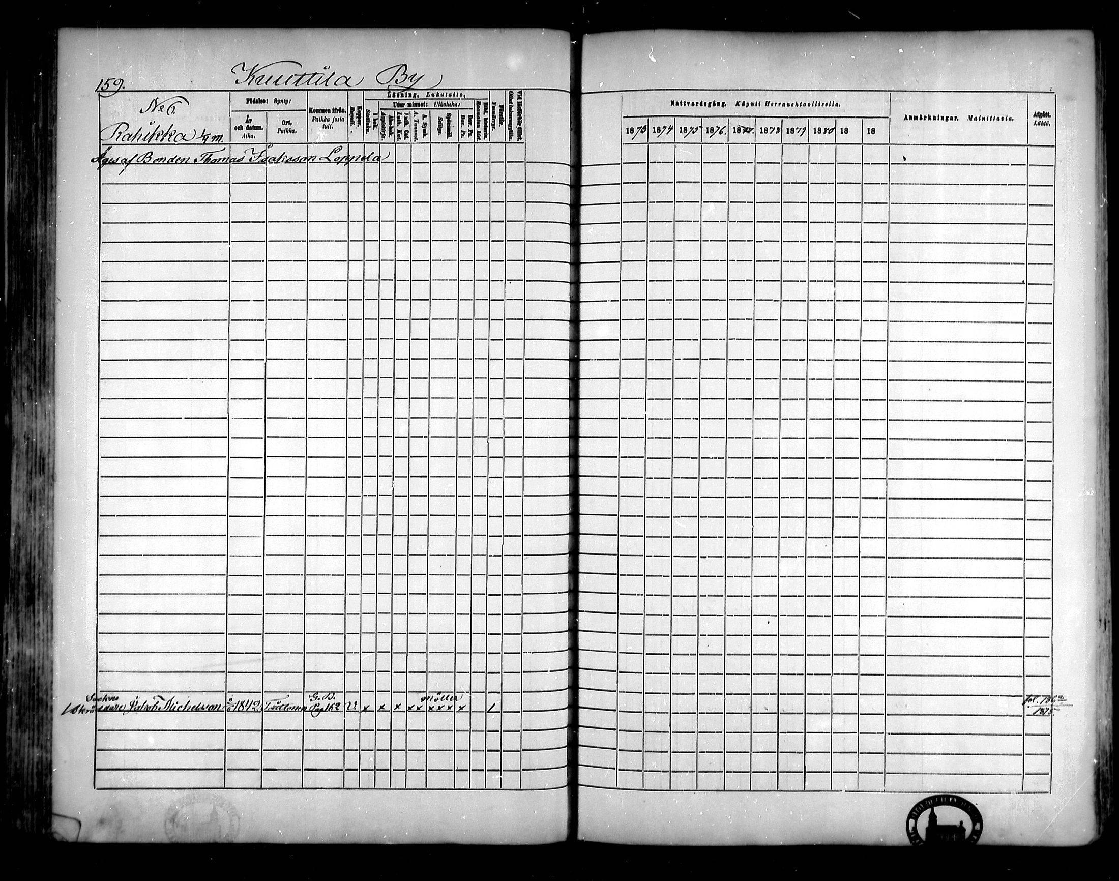 [ ../kirjat/Kirkonkirjat/vahakyro/rippikirja_1873-1879_mko168-185/kuvat/160.jpg ]