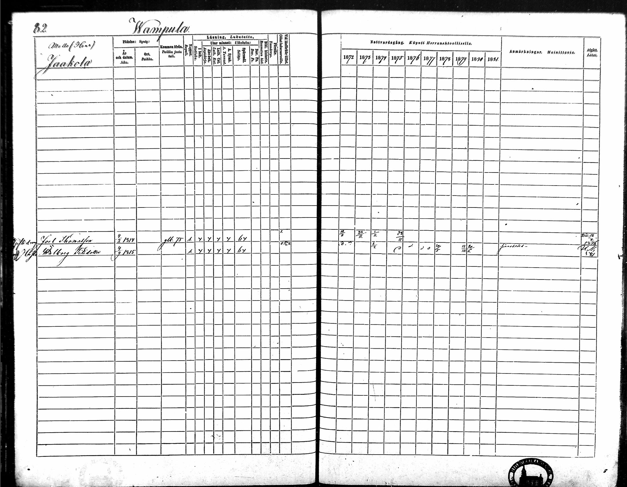 [ ../kirjat/Kirkonkirjat/vampula/rippikirja_1872-1881_mko52-68/kuvat/71.jpg ]