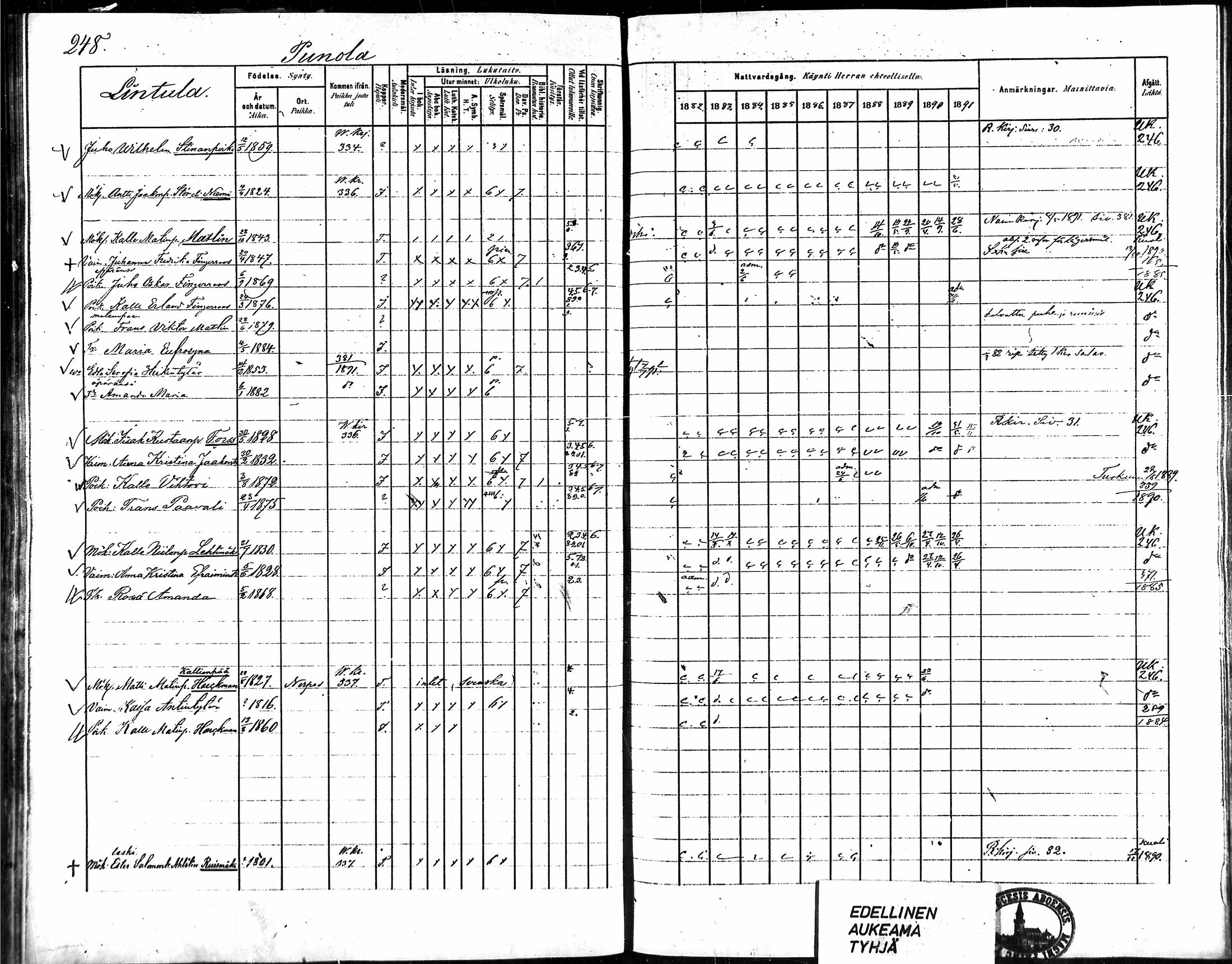 [ ../kirjat/Kirkonkirjat/vampula/rippikirja_1882-1891_mko69-85/kuvat/206.jpg ]