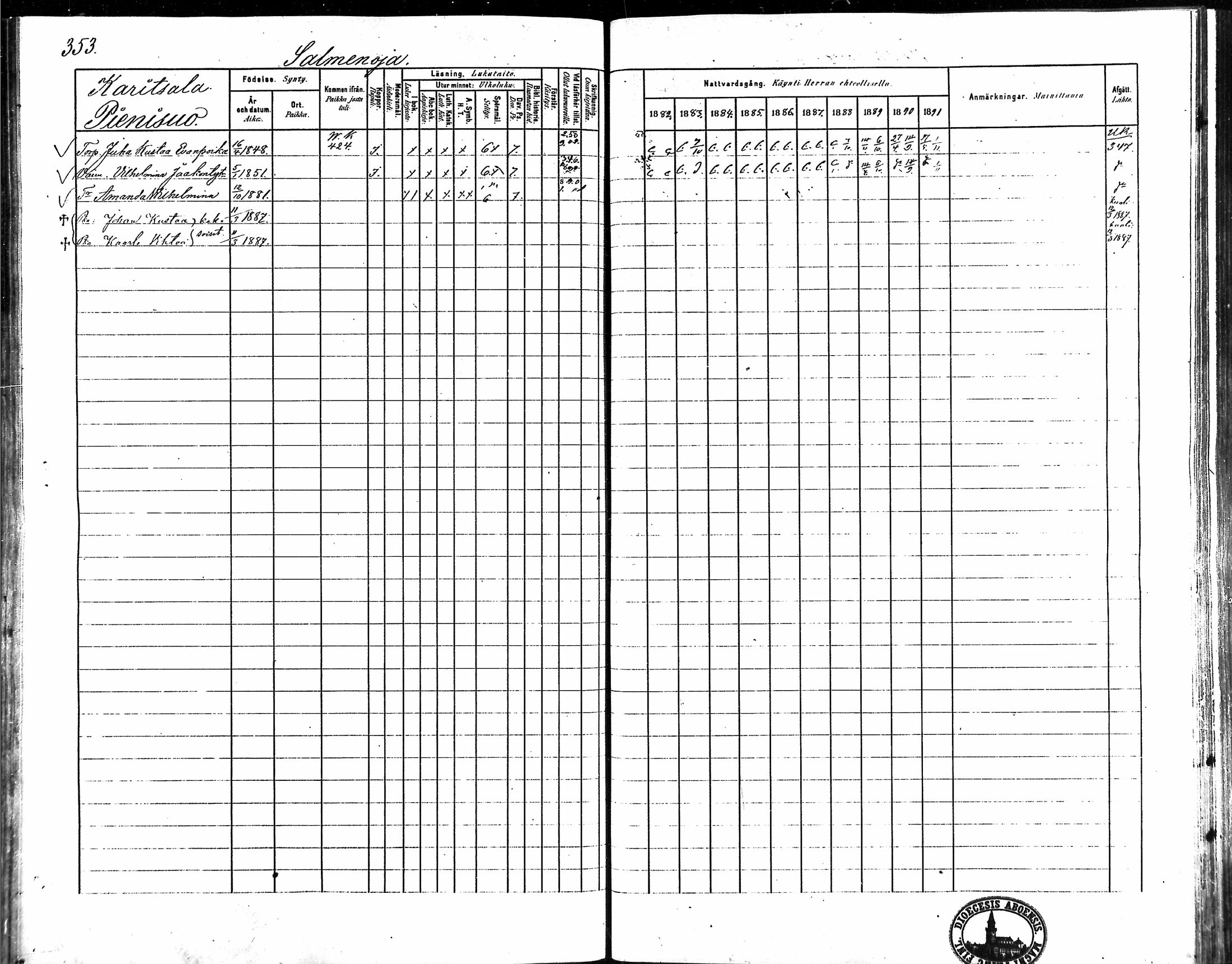 [ ../kirjat/Kirkonkirjat/vampula/rippikirja_1882-1891_mko69-85/kuvat/297.jpg ]