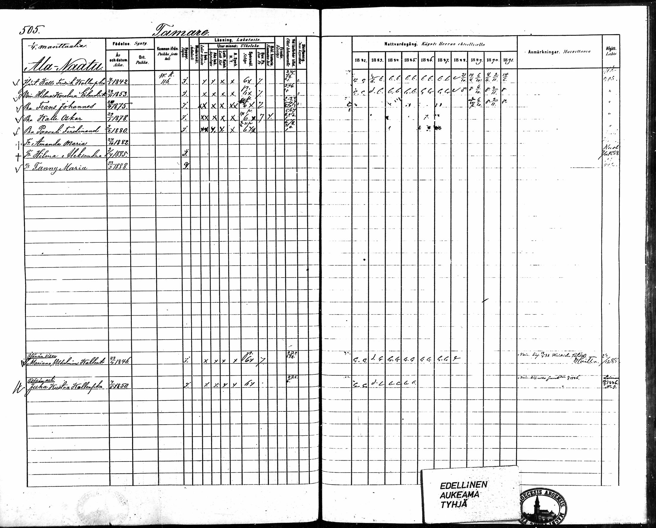 [ ../kirjat/Kirkonkirjat/vampula/rippikirja_1882-1891_mko69-85/kuvat/426.jpg ]