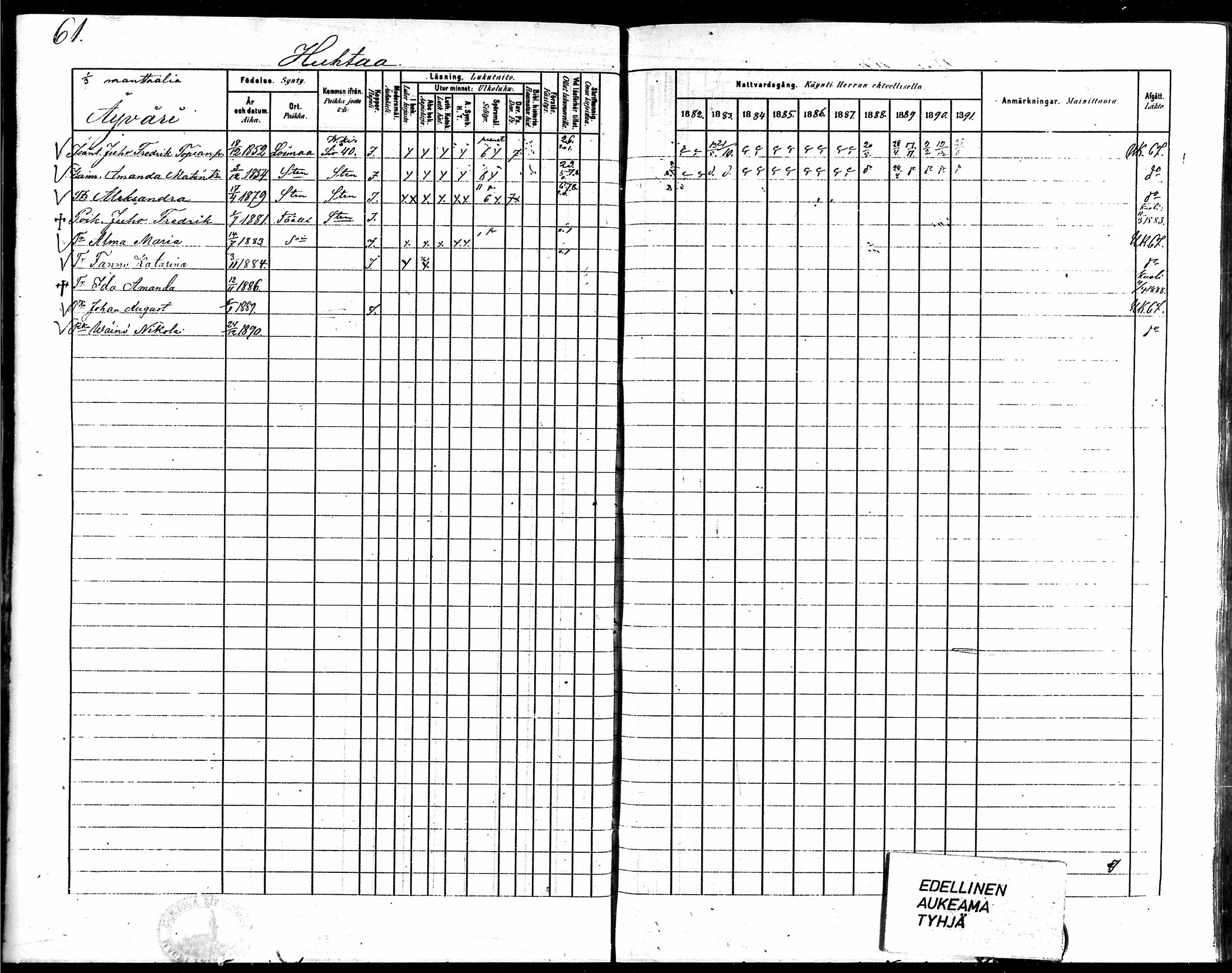[ ../kirjat/Kirkonkirjat/vampula/rippikirja_1882-1891_mko69-85/kuvat/51.jpg ]