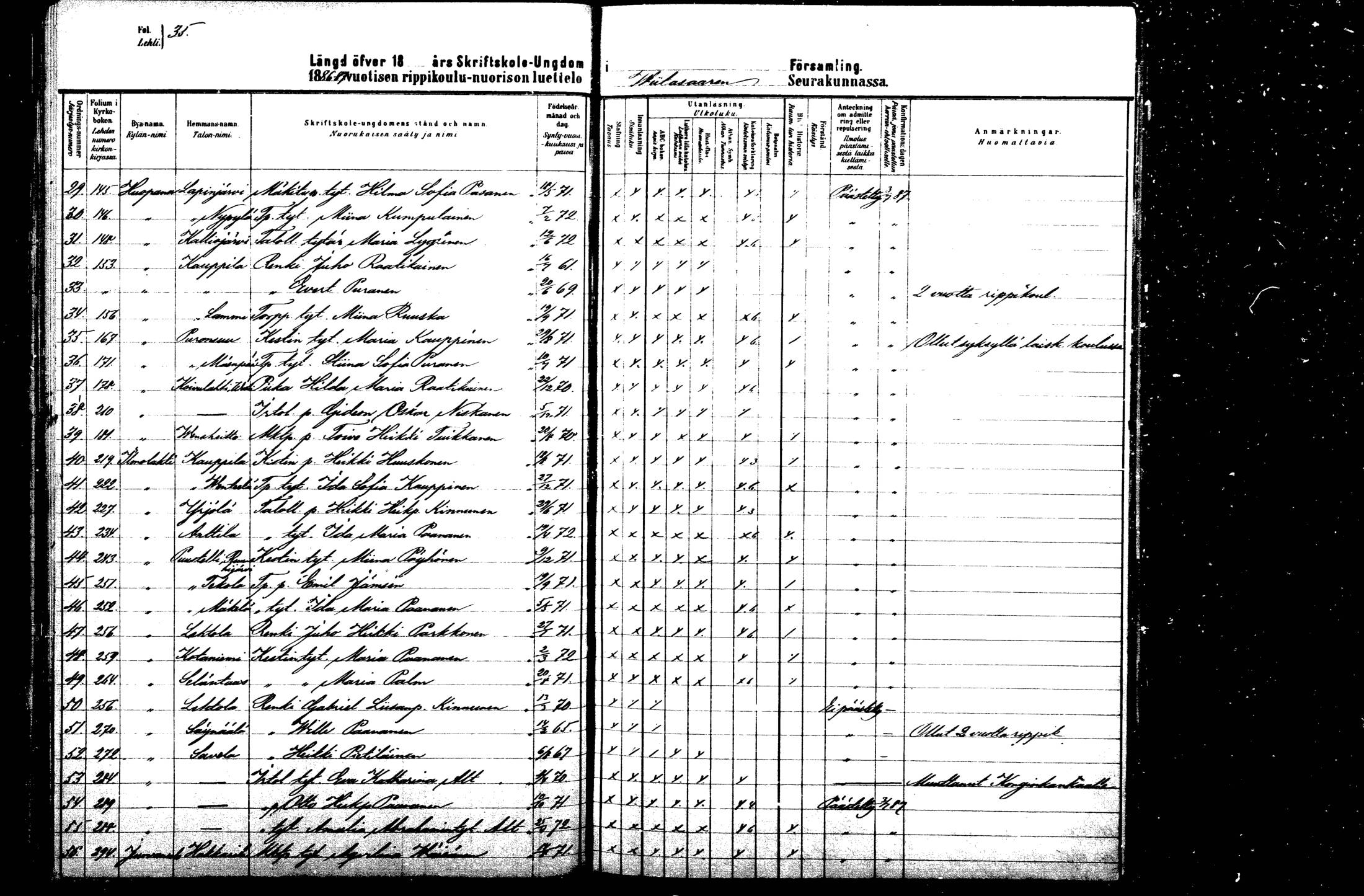 [ ../kirjat/Kirkonkirjat/viitasaari/rippilapset_1881-1890_mko6-11/kuvat/30.jpg ]