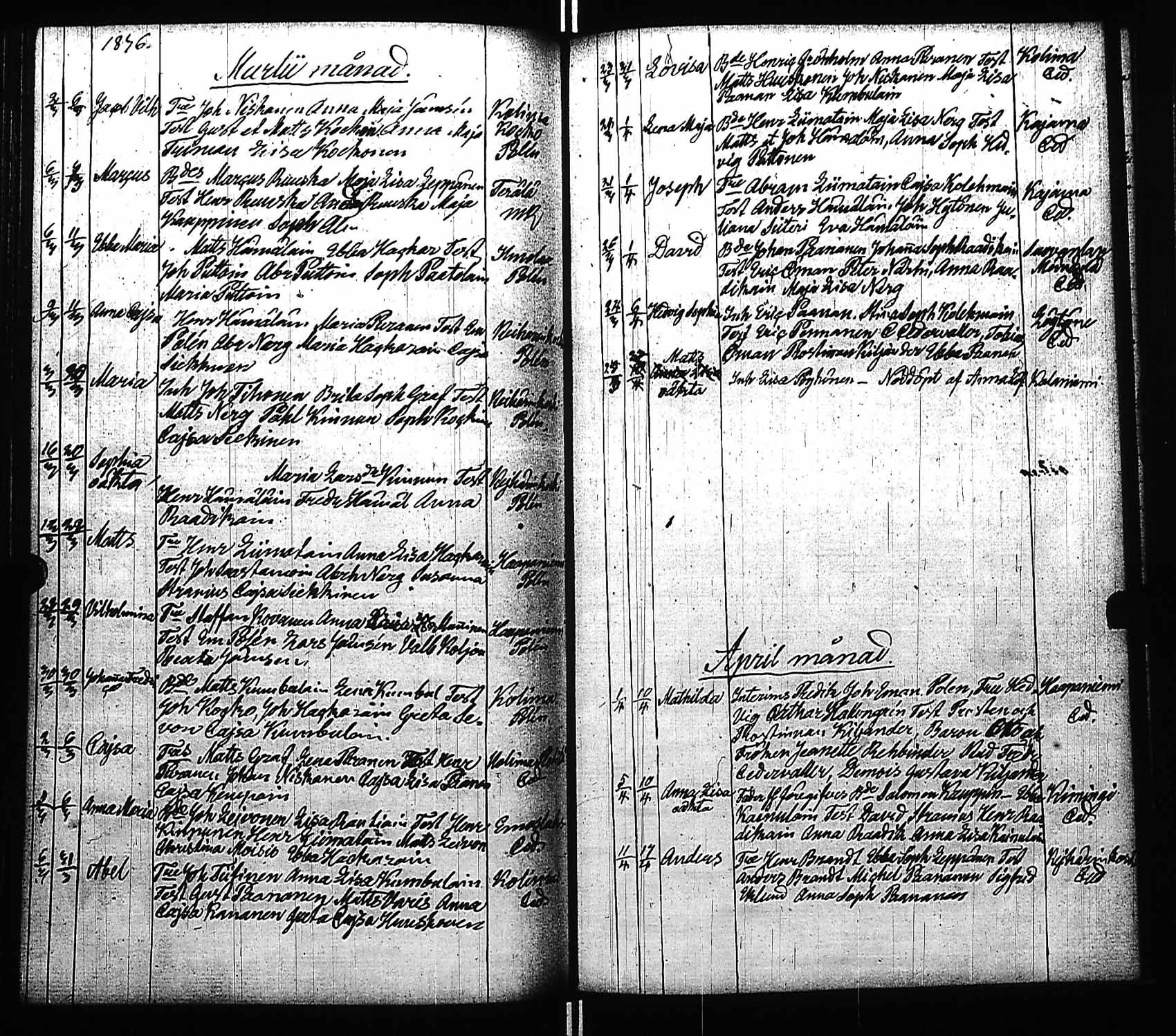 [ ../kirjat/Kirkonkirjat/viitasaari/syntyneet_1811-1841_uk595/kuvat/146.jpg ]