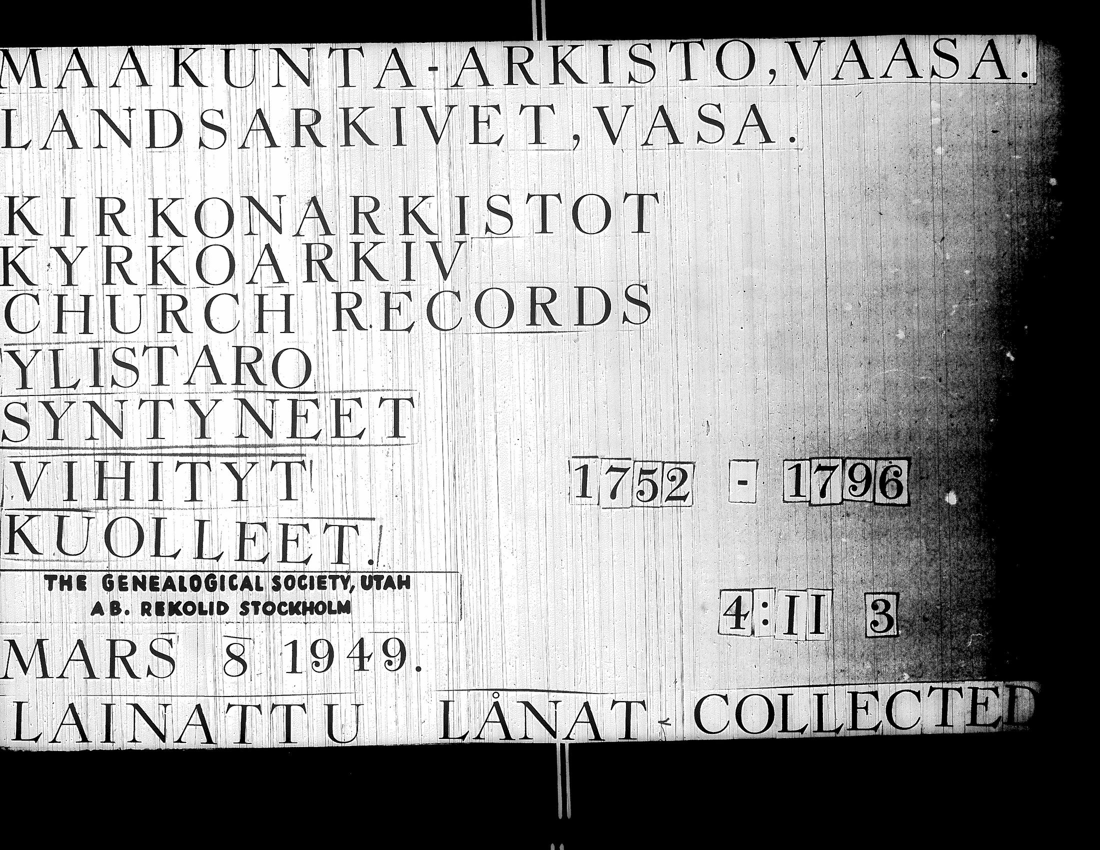 [ ../kirjat/Kirkonkirjat/ylistaro/syntyneet-vihityt-kuolleet_1752-1797_uk160/kuvat/1.jpg ]