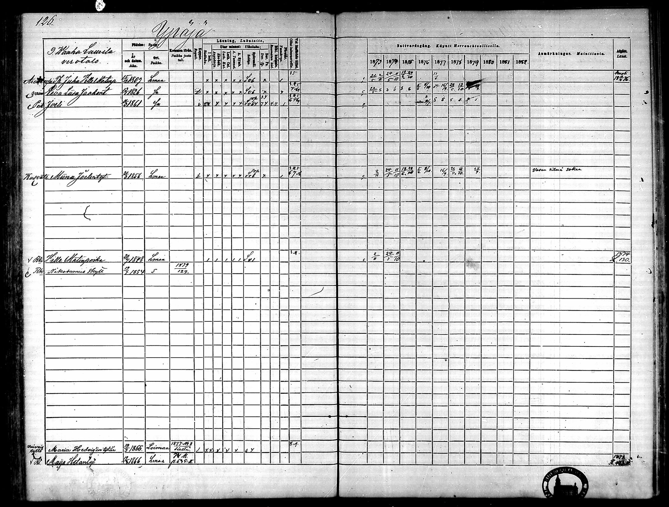 [ ../kirjat/Kirkonkirjat/ypaja/rippikirja_1873-1879_mko13-17/kuvat/101.jpg ]